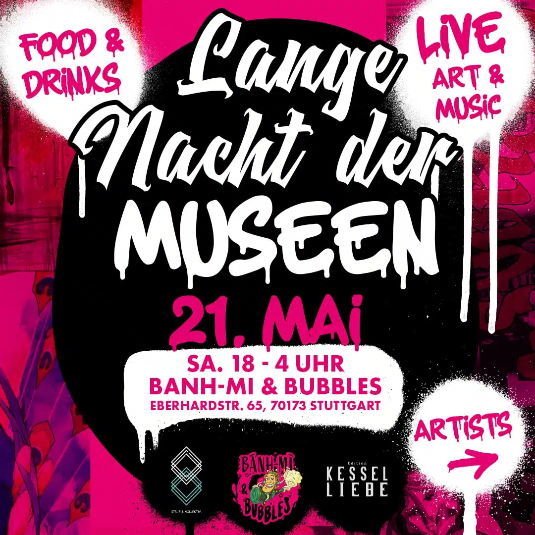 Flyer Lange NAcht der Museen im BanhMi and Bubbles